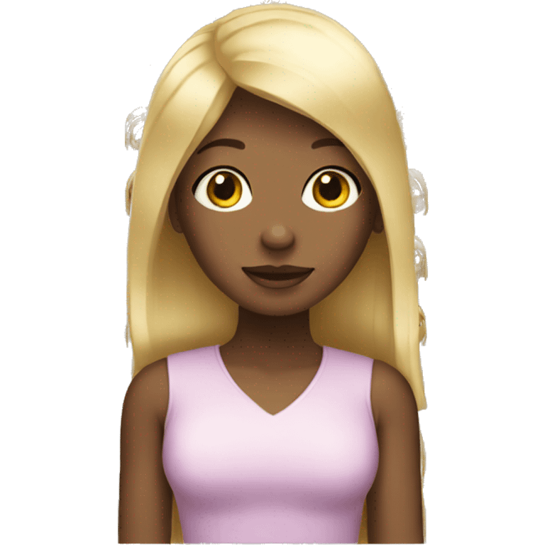 Blonde girl with straight hair emoji