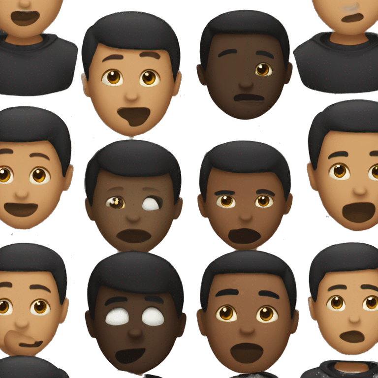 Black man kissing black man emoji