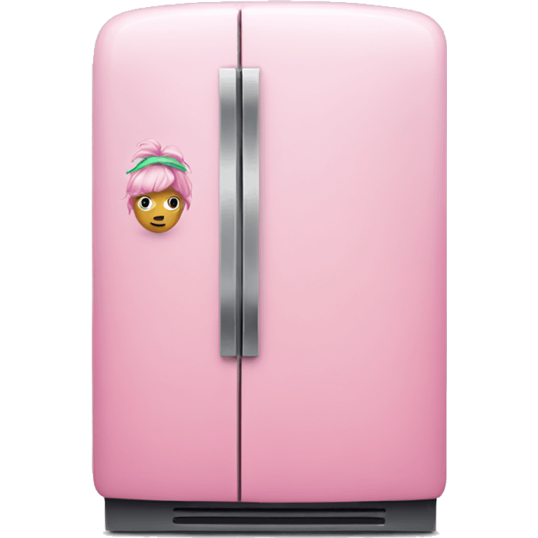 pink fridge with face and hair  emoji