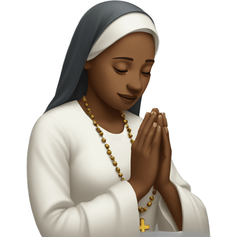 A TOK emoji of a woman praying the rosary emoji