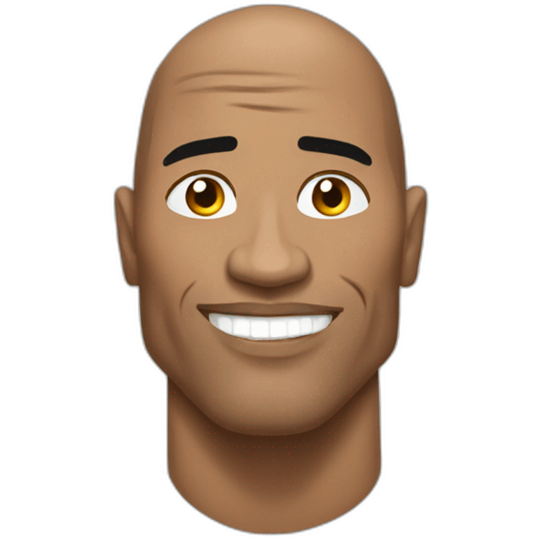 the rock with a rock skin emoji