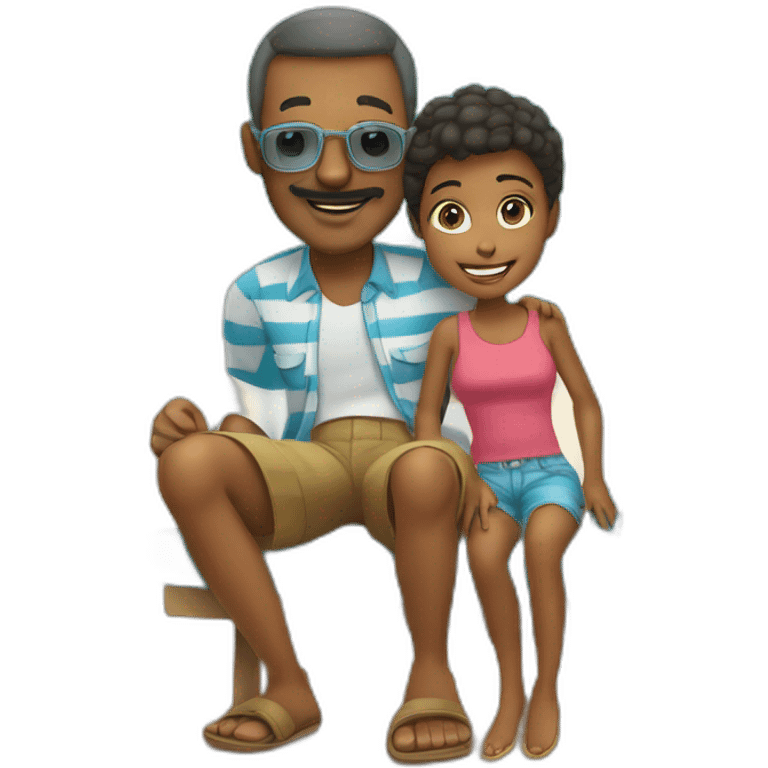 Papa Troubz en vacances en mode enfant emoji