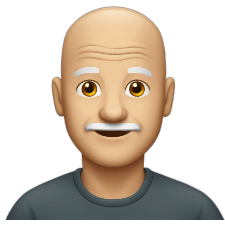 Bald old man emoji