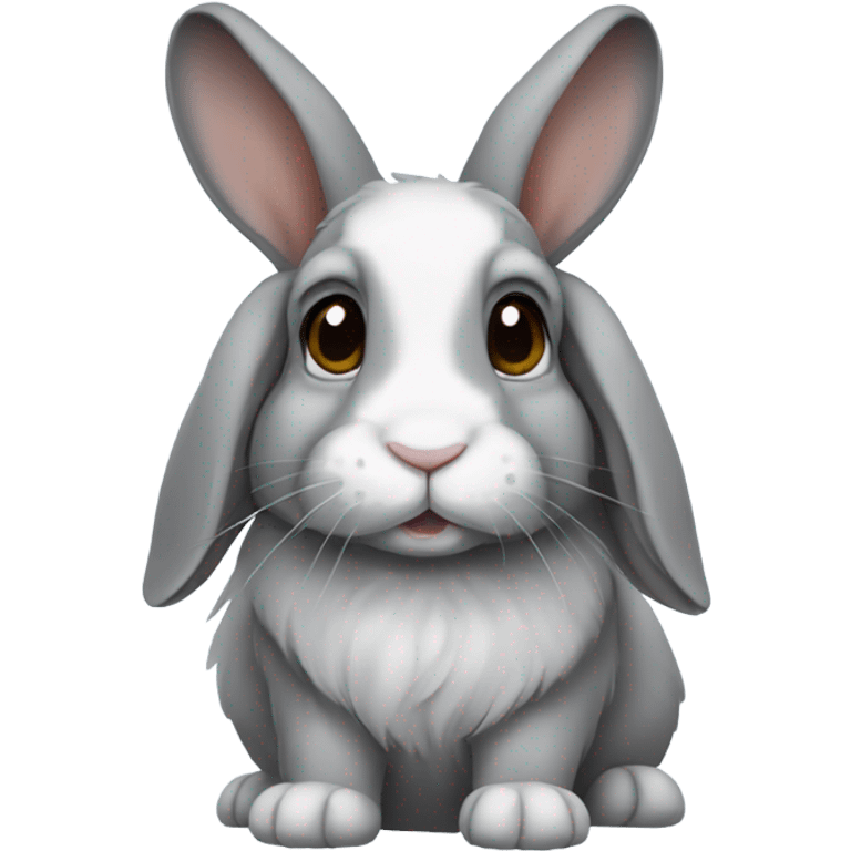 Grey lop ear rabbit emoji