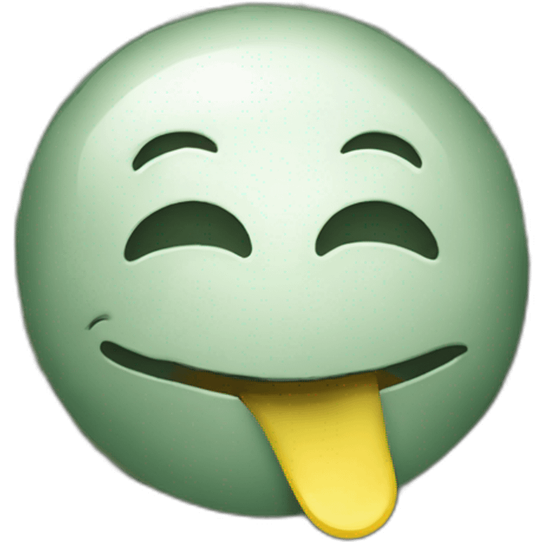 A smiley face emoji with dollar bills that the smiley face is eating sticking out of its mouth  emoji