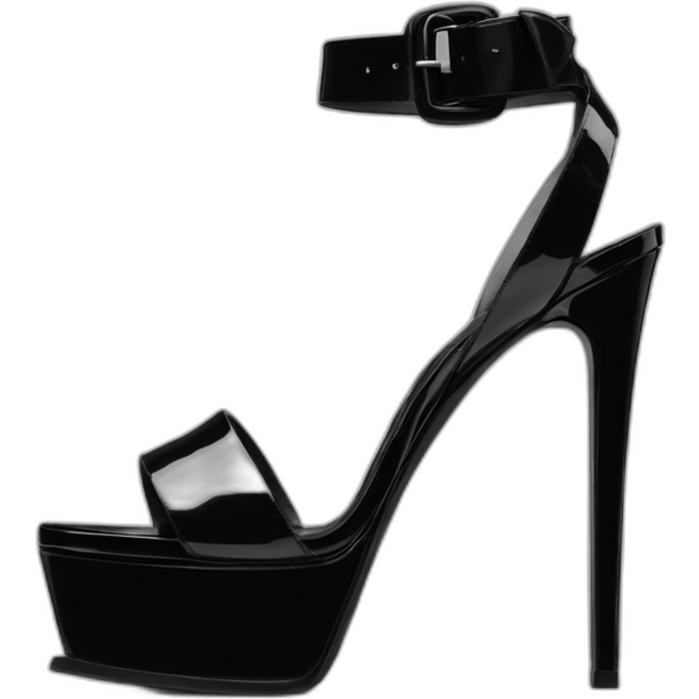 Ysl heel sandal TRIBUTE PLATFORM SANDAL black PATENT LEATHER emoji