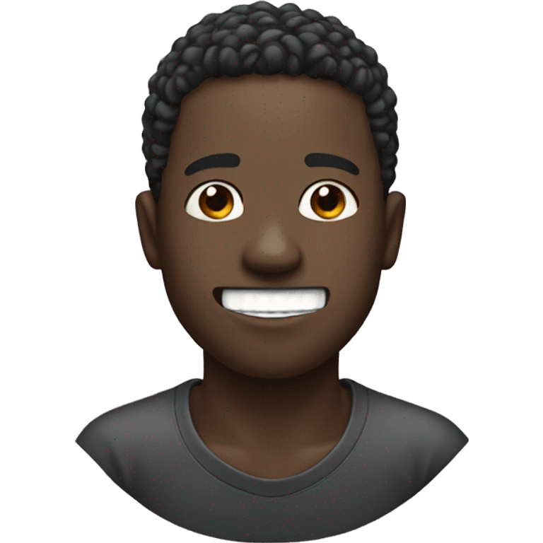 Black male with gum emoji