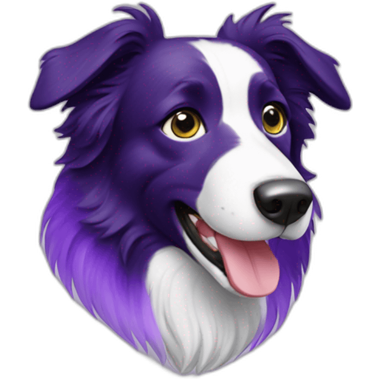 border collie purple emoji