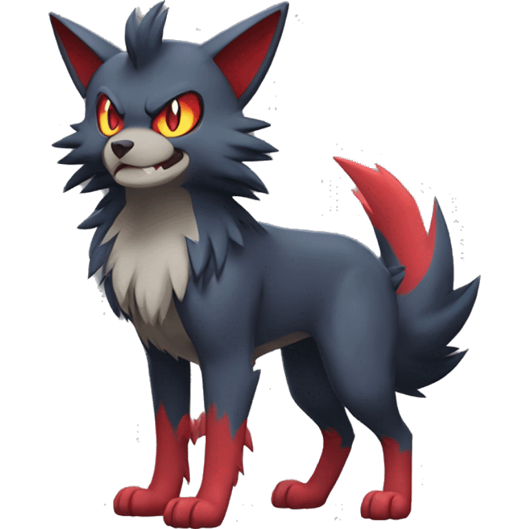 Litten-Zoroark-Mightyena-Zorua full body emoji