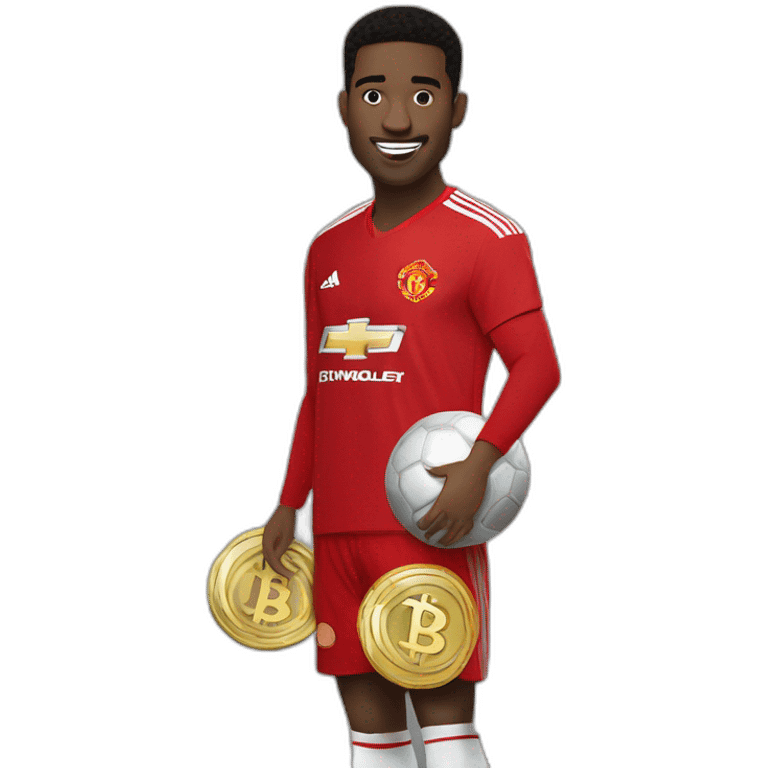 Manchester United bitcoin to the moon emoji