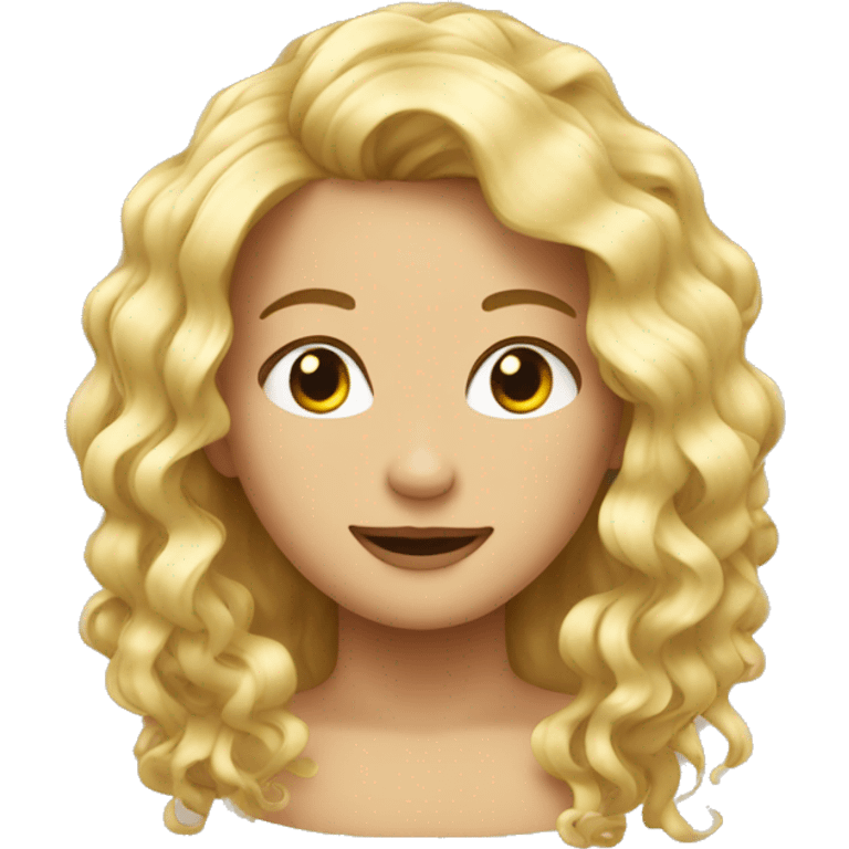 Cheveux boucle blond  emoji