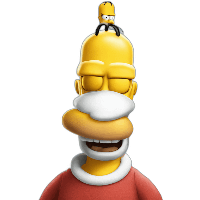 Homer Simpson in à Santa Klaus costume emoji