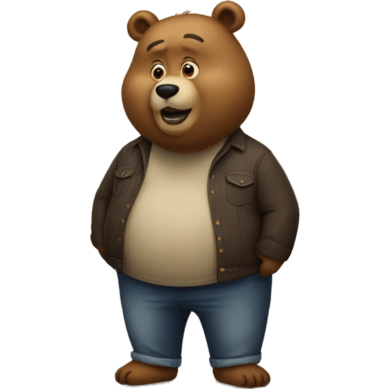 Extremely fat bear emoji