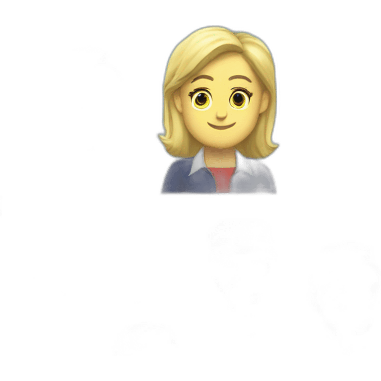 marine le pen qui joue au golf emoji