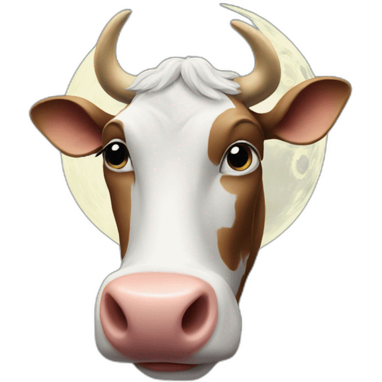 Cow on the moon emoji