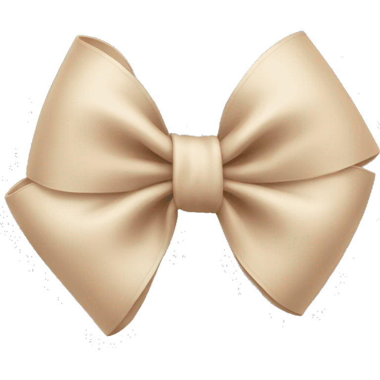 Cute beige bow emoji