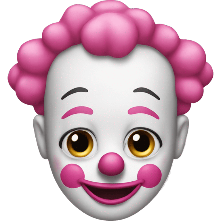 Pink Clown with bows emoji