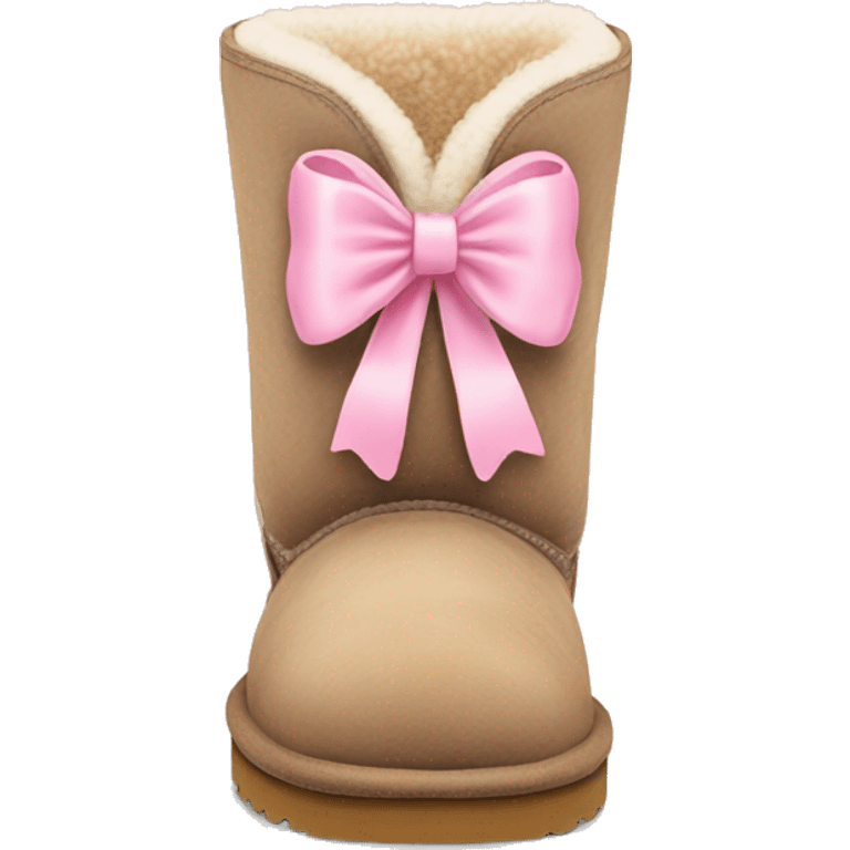 Uggs with baby pink bows on the back emoji