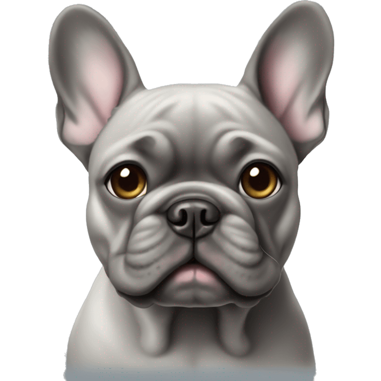 Grey French Bulldog emoji