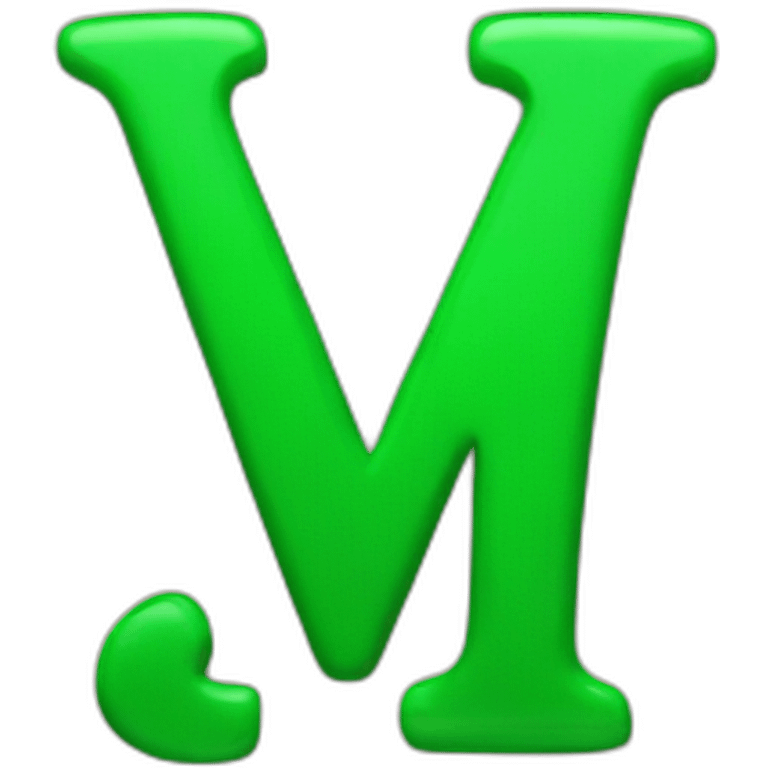 letter W in green emoji