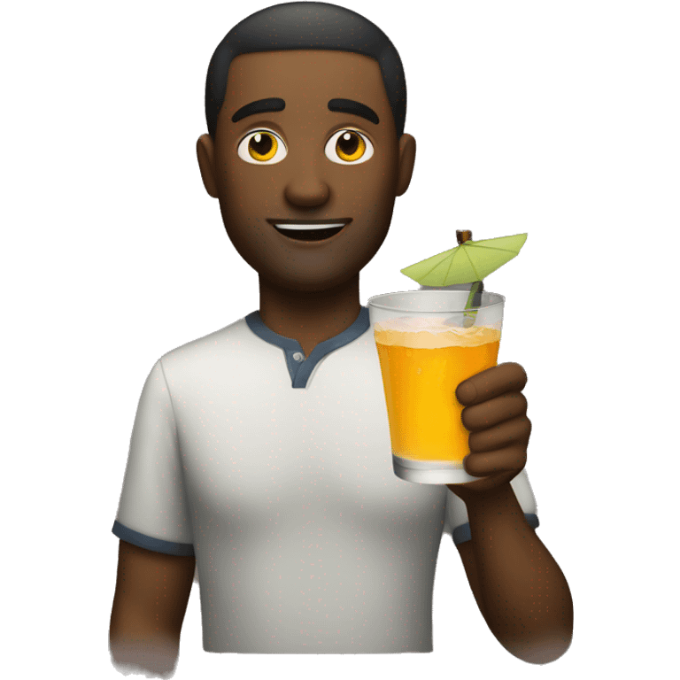 Man with a drink emoji