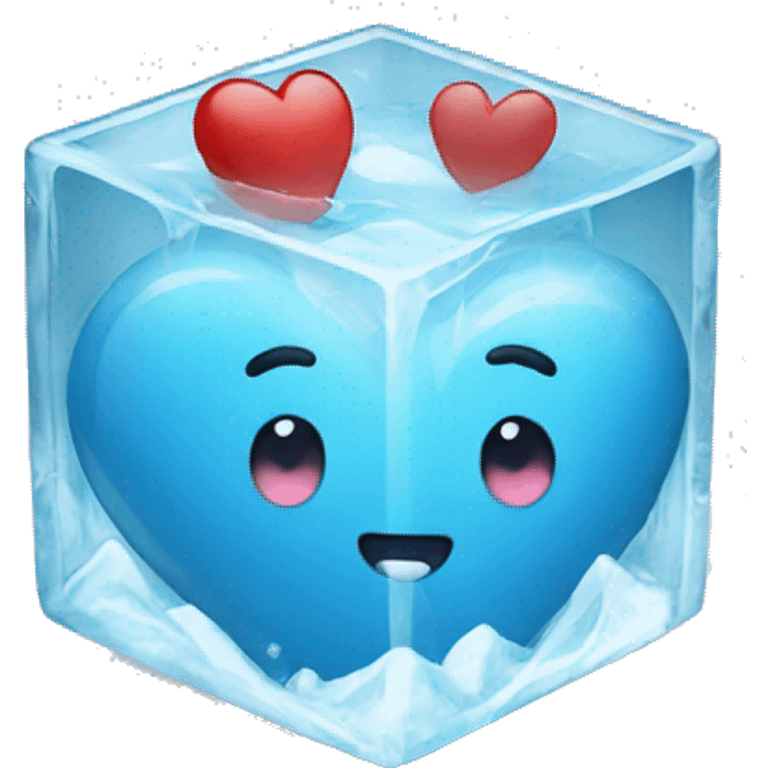 an heart in a ice cube emoji