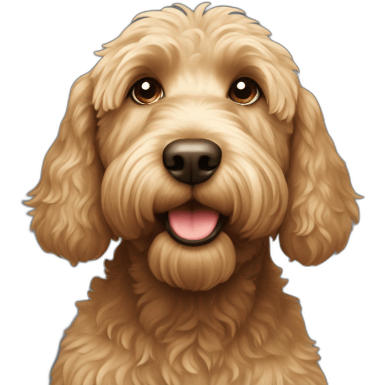 Labradoodle assis emoji