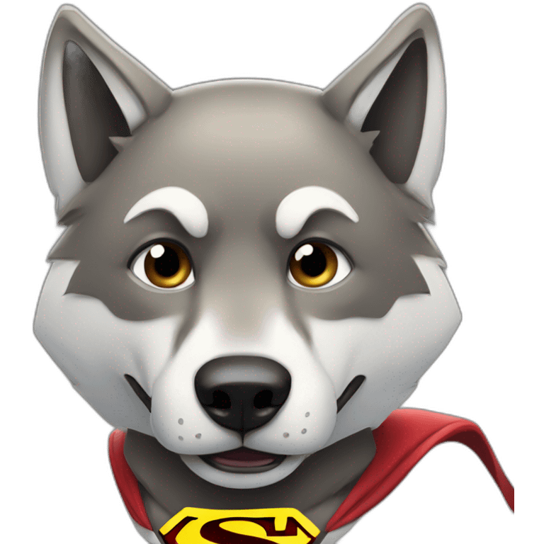 Super man wolf emoji