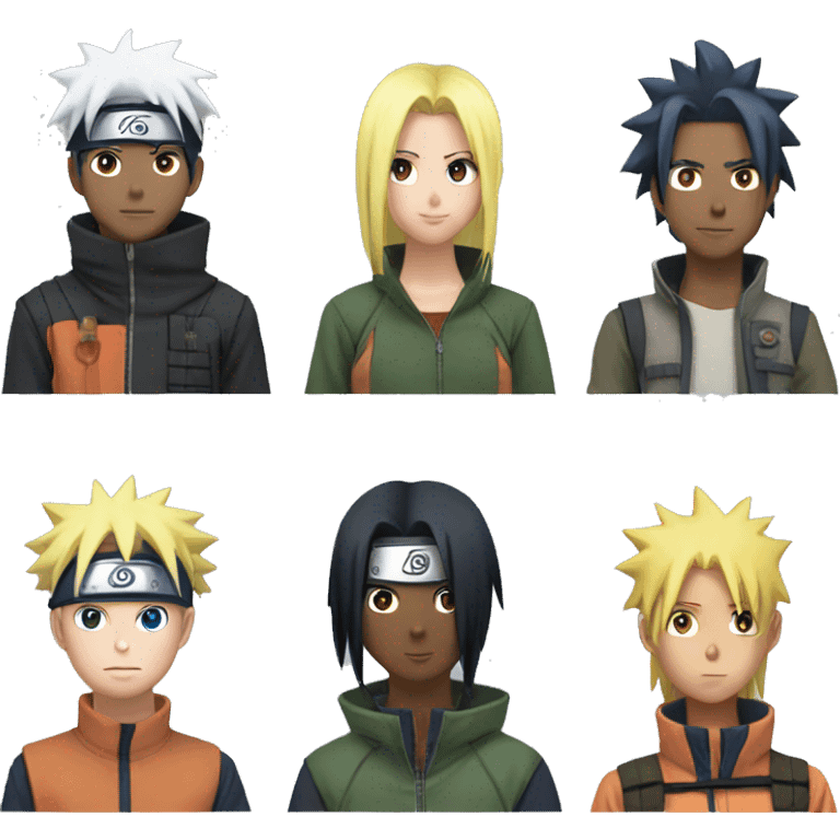 Team 7 from Naruto  emoji