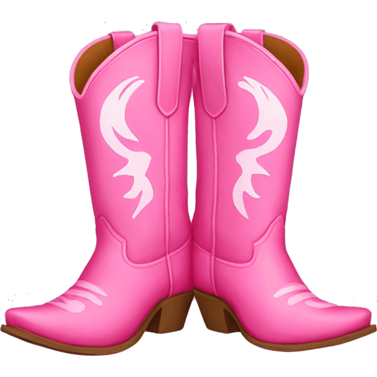 Pink cowgirl boots  emoji