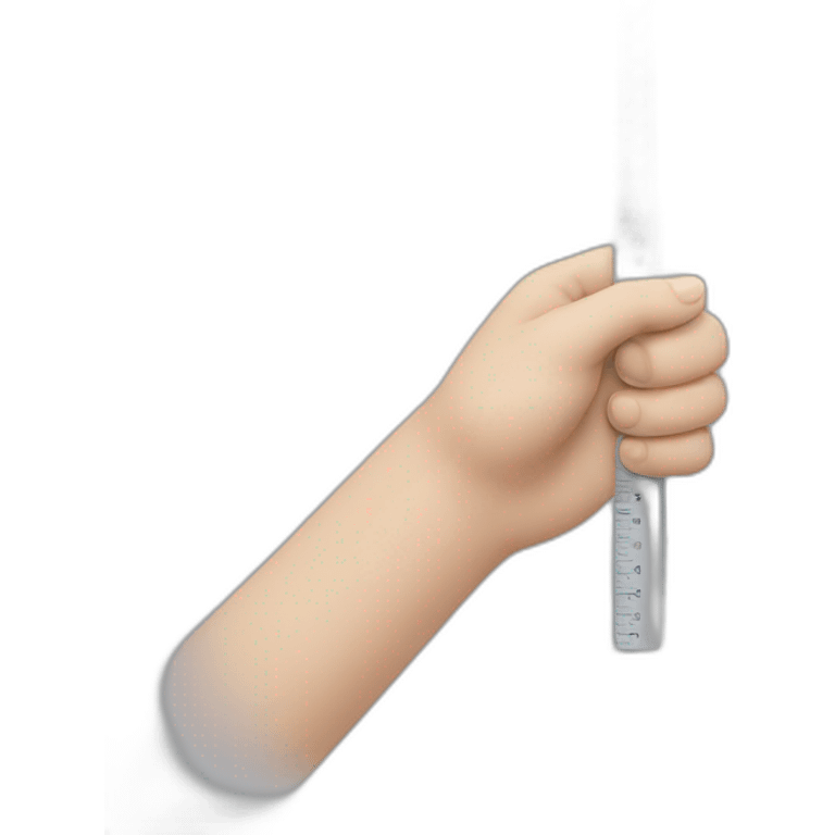 hand holding ruler emoji