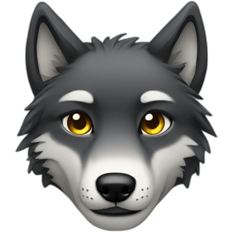 An emo wolf emoji