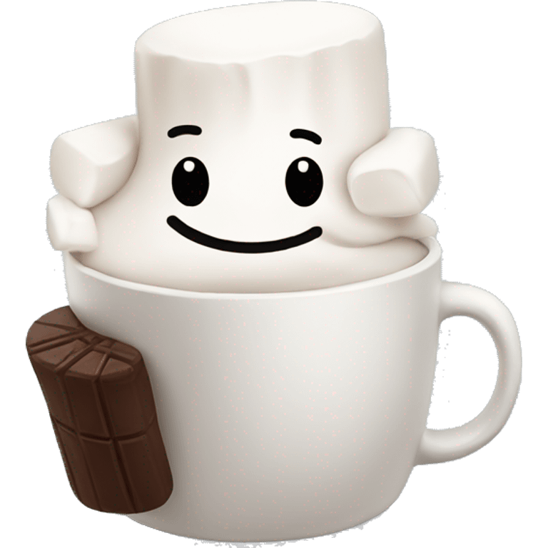 marshmallow with hot cocoa emoji