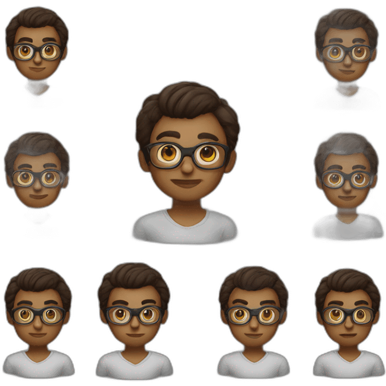 Young Atharva with glasses emoji