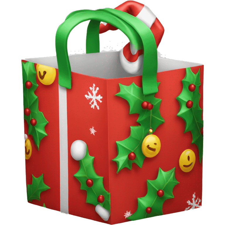 Christmas gift bag emoji