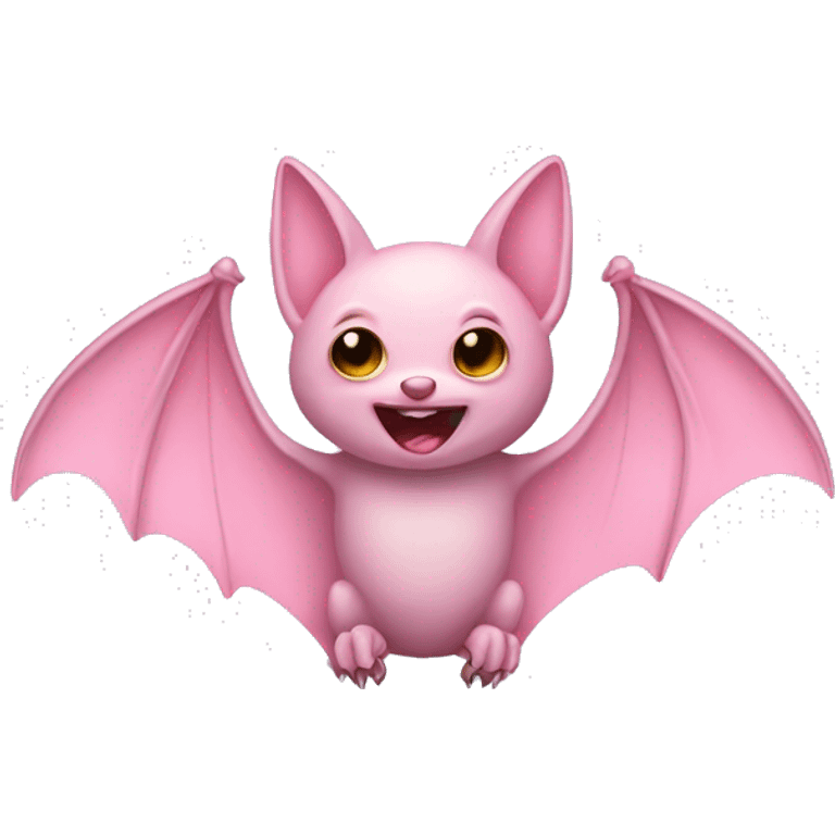 Pastel pink bat emoji