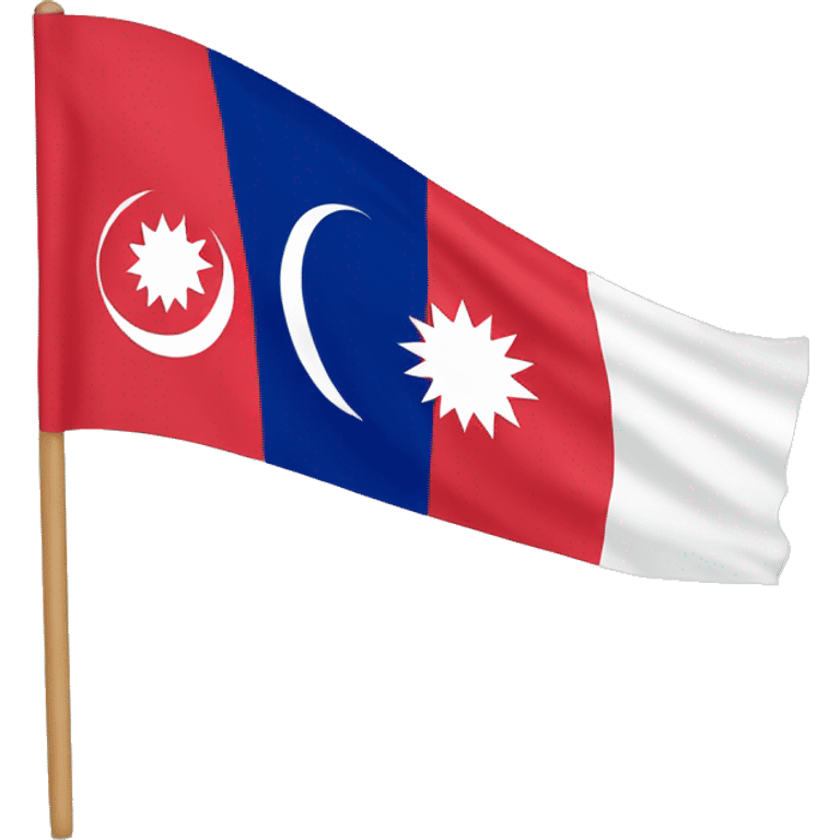 Mix flag India and Nepal emoji