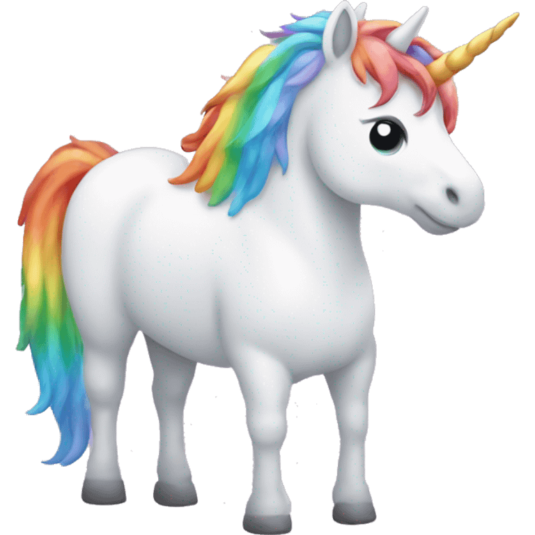 Unicorn and rainbow emoji