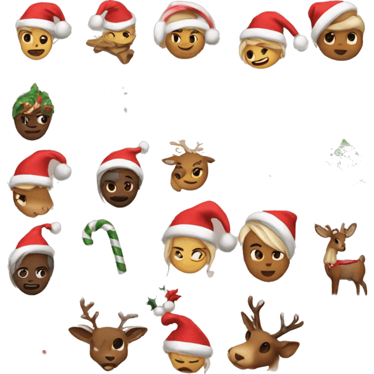 Aesthetic christmas emojis emoji