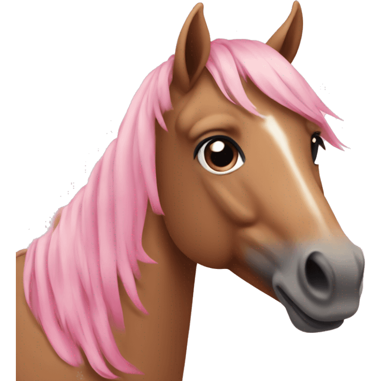 Horse wearing pink dress emoji