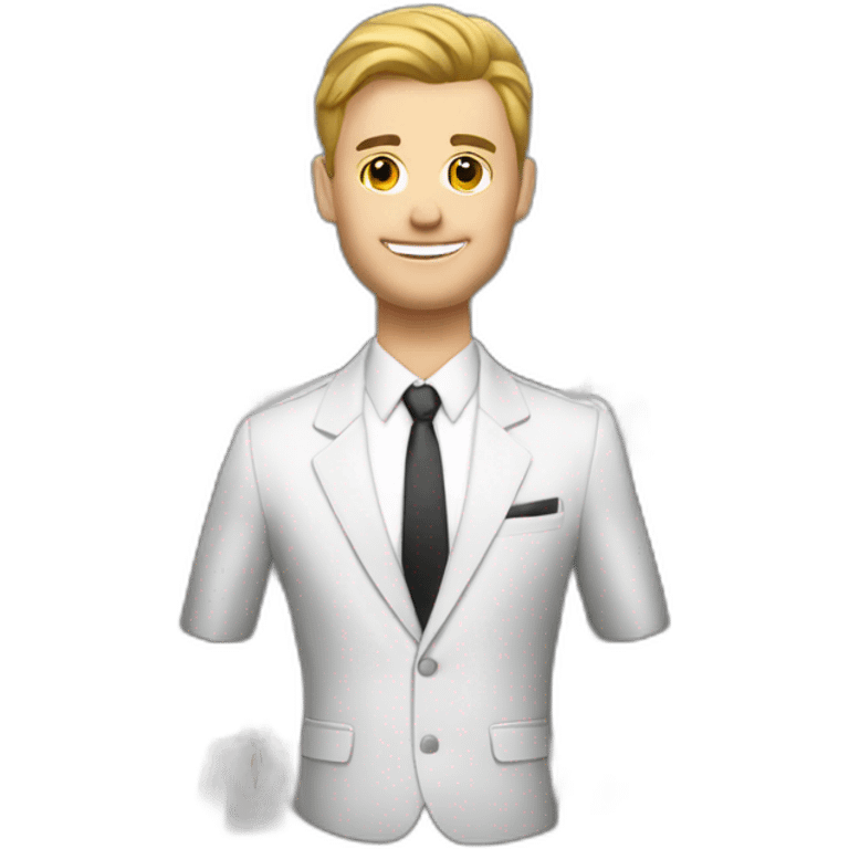 Homme blanc avec maillots des blazers emoji