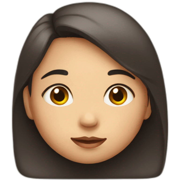 a girl with her cheeks squeezed emoji