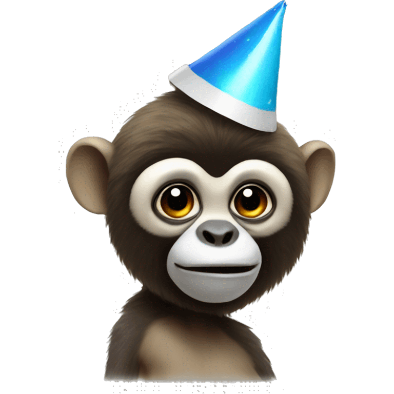 gibbon wearing party hat emoji