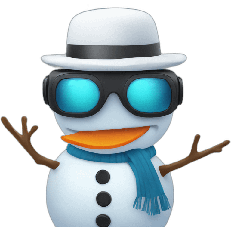 snowman in vr headset emoji