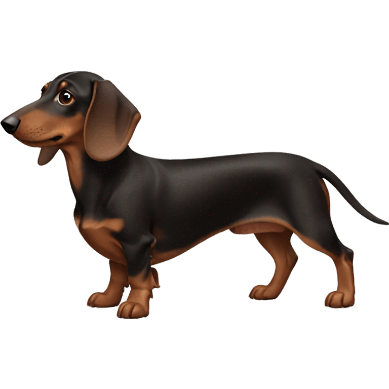 brown dachshund full body side view emoji