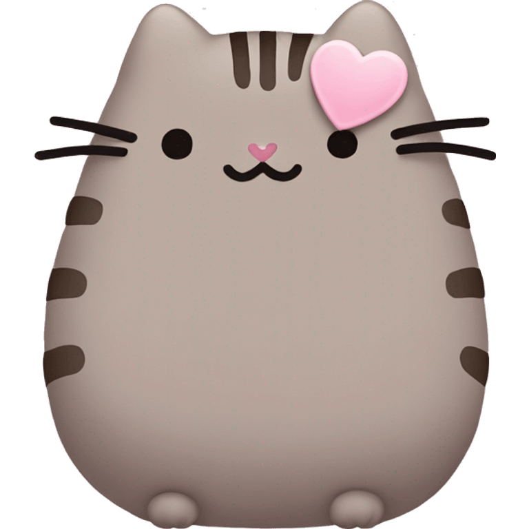 pusheen light pink heart emoji