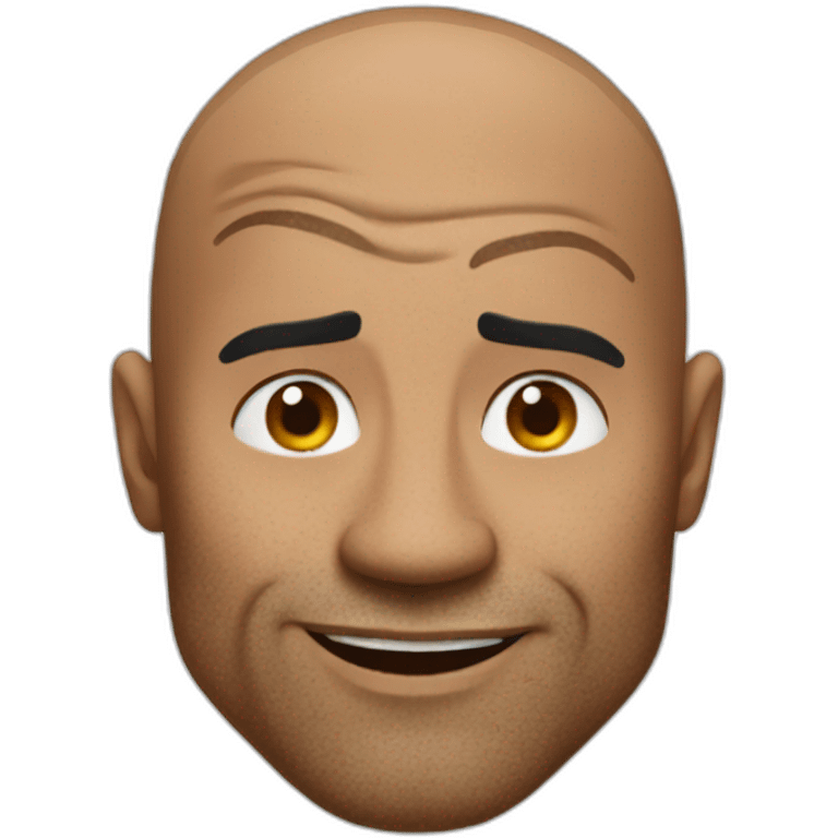 The rock winking emoji