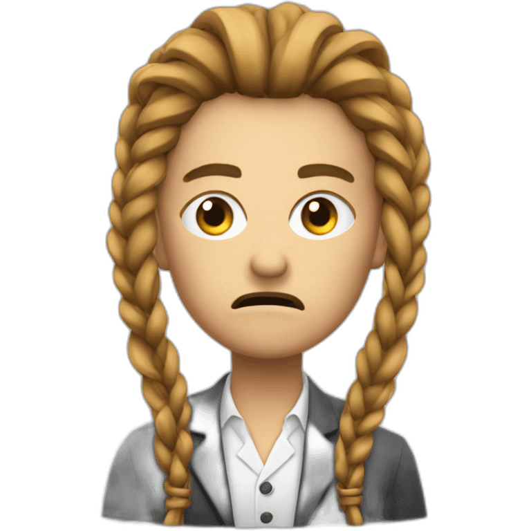 angry colleague with- braids smoking emoji