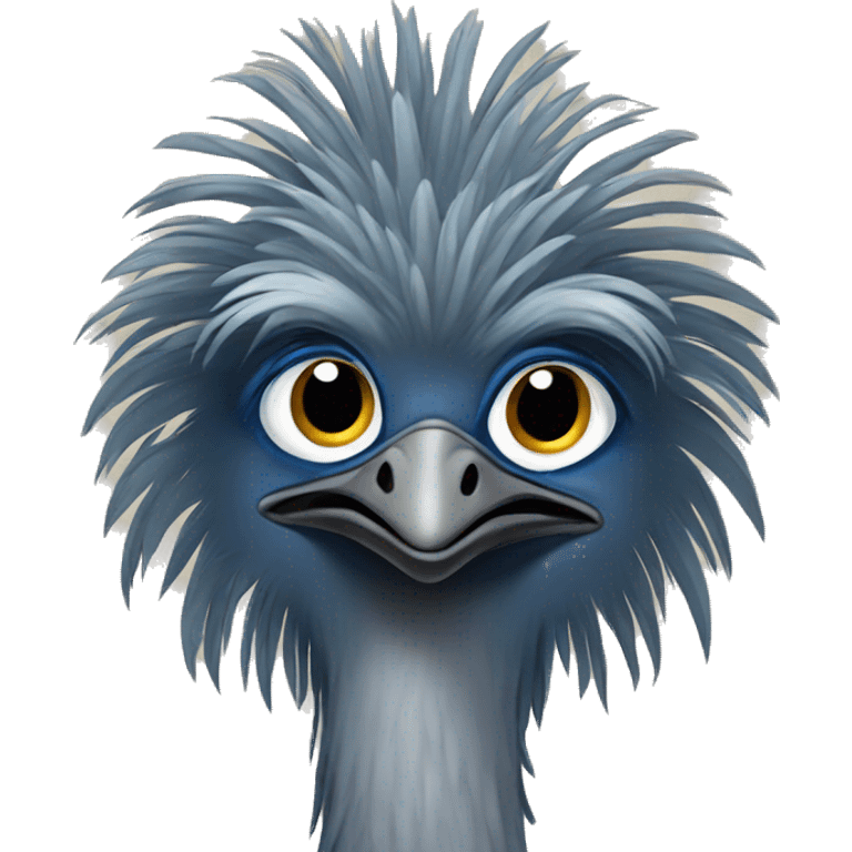 emu with blue emoji