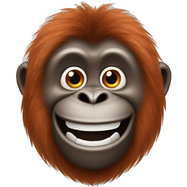 Orangutan smiling emoji